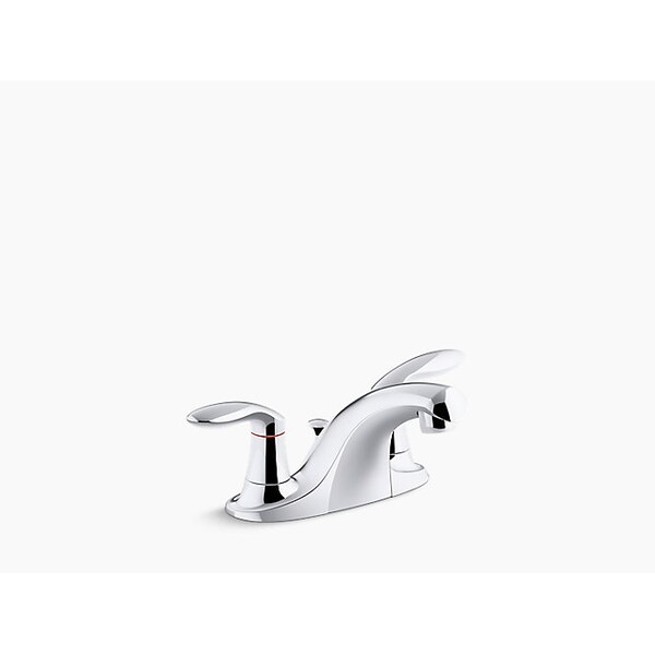 2-Hndl Centerset Bathroom Sink Faucet W/ Metal Pop-Up Drain & Lift Rod